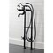 Kingston Brass CCK246K0 Freestanding Clawfoot Tub Faucet Package with Supply Line, Matte Black CCK246K0 - alternate 6